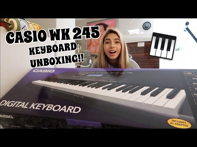 UNBOXING MY NEW KEYBOARD!! (CASIO WK 245) - YouTube
