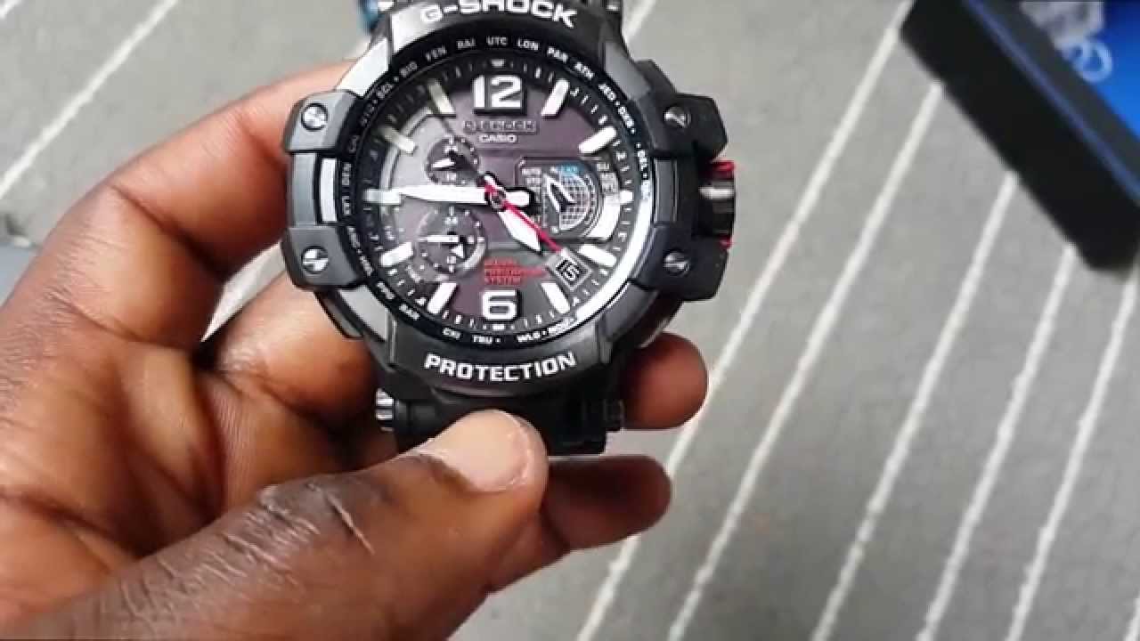 Casio G-Shock GPW-1000-1AER Aviation watch - YouTube