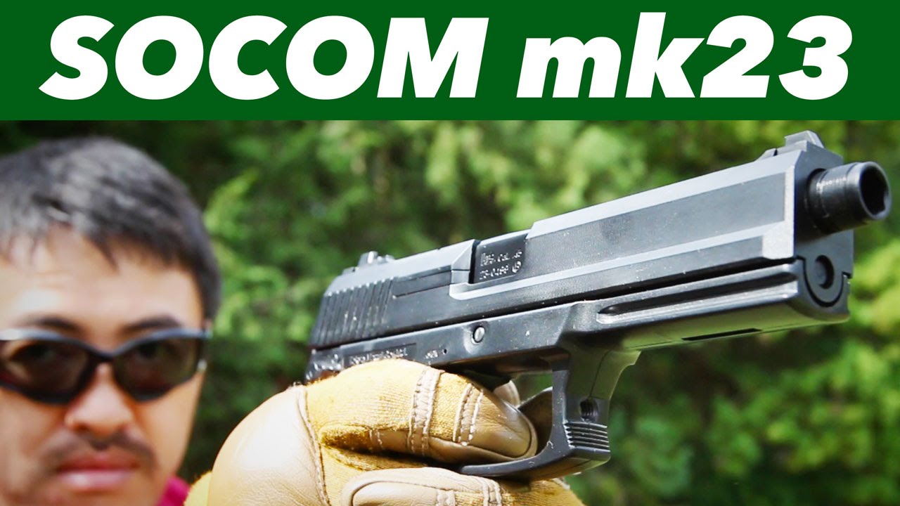 Tokyo Marui SOCOM Mk23 Air-Cocking Gun Review #110 - YouTube