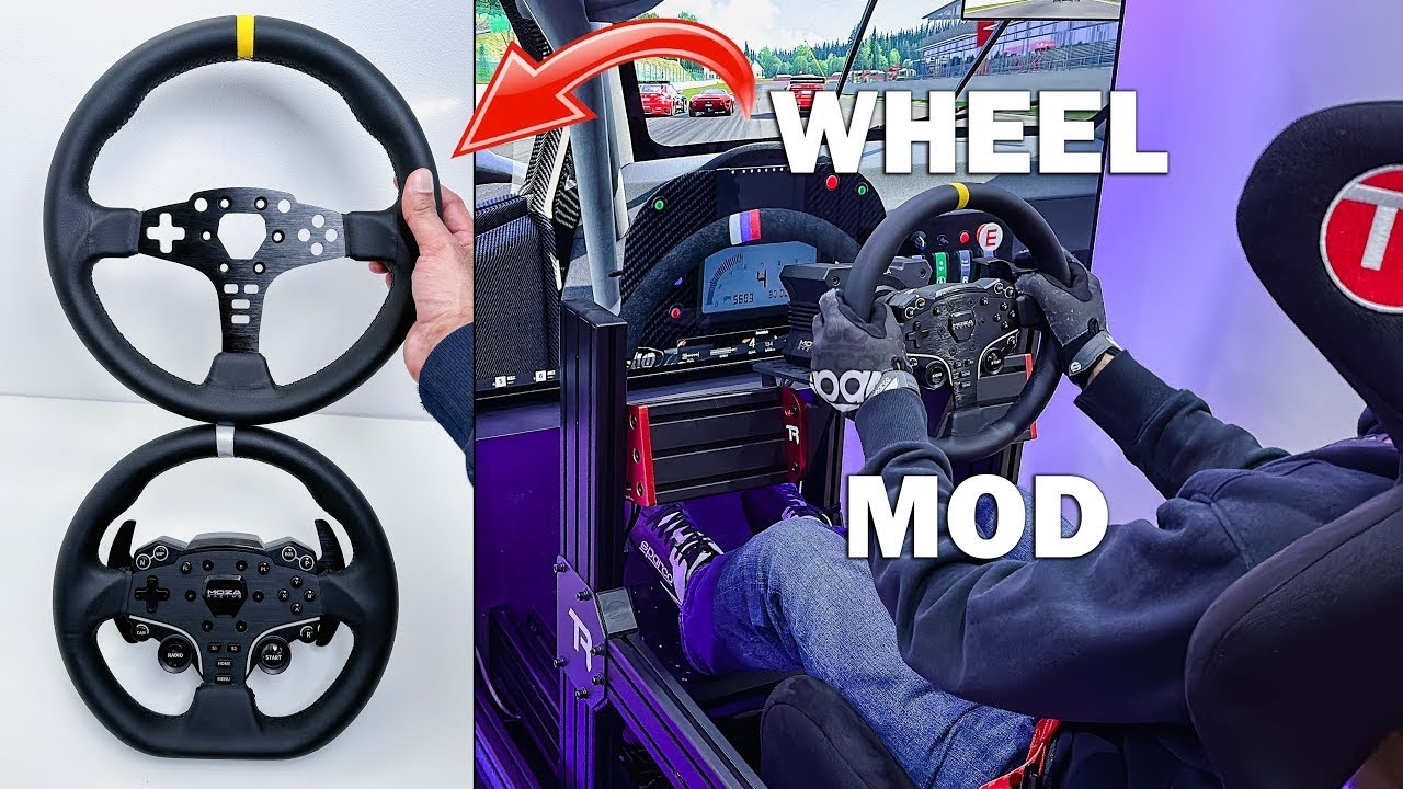 Moza ES Wheel MOD is a GAME CHANGER! Moza R3/ R5 - YouTube