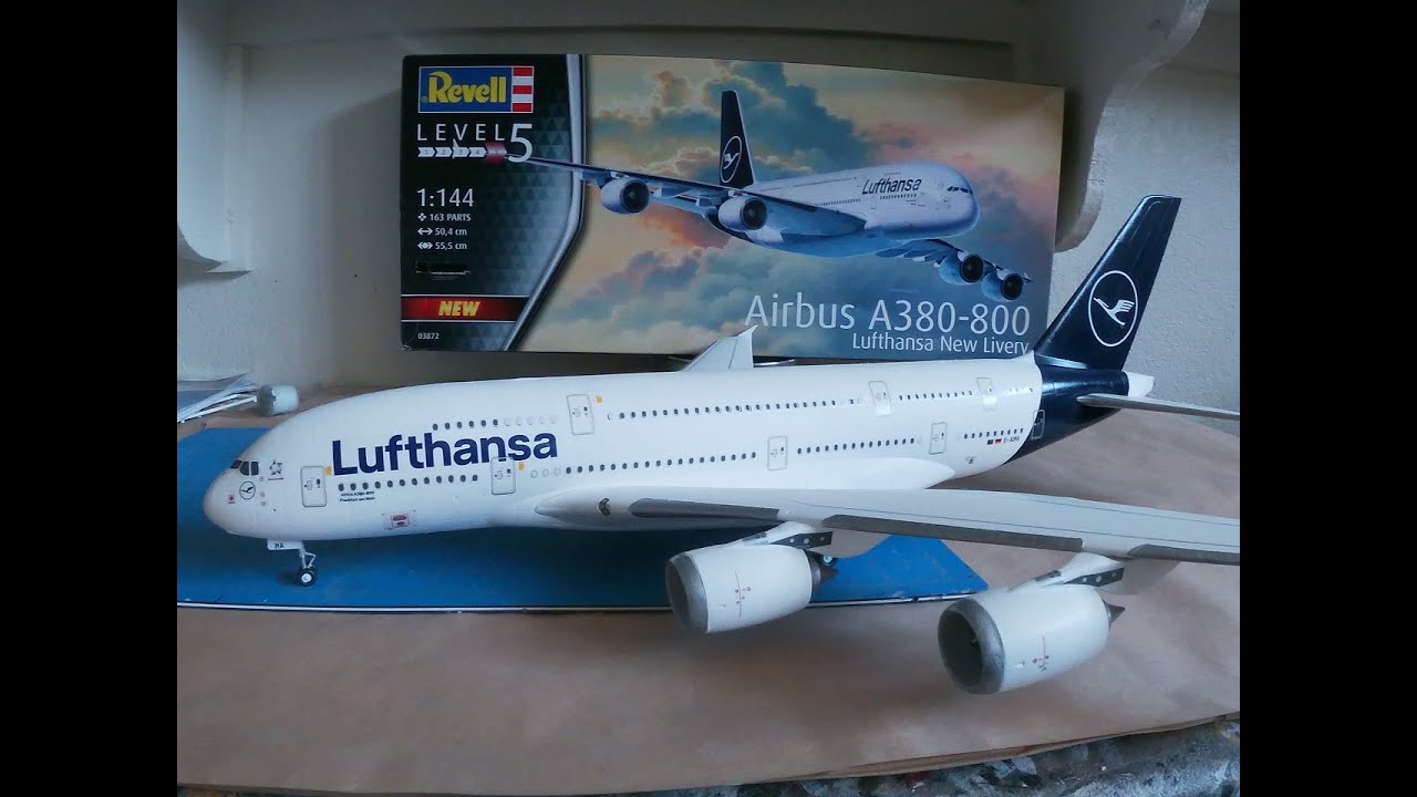 Revell 1/144 A380 Lufthansa new livery assembly | Scale Model