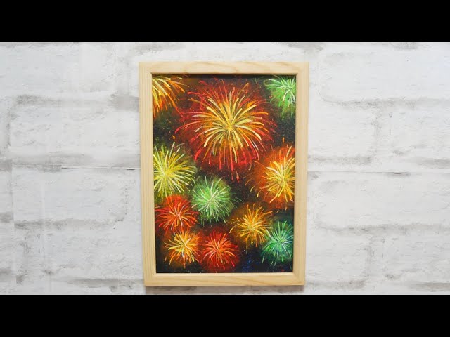 油絵】【花火】 #油絵 #手書き #アート #絵画販売 #絵画 #絵 #油彩画