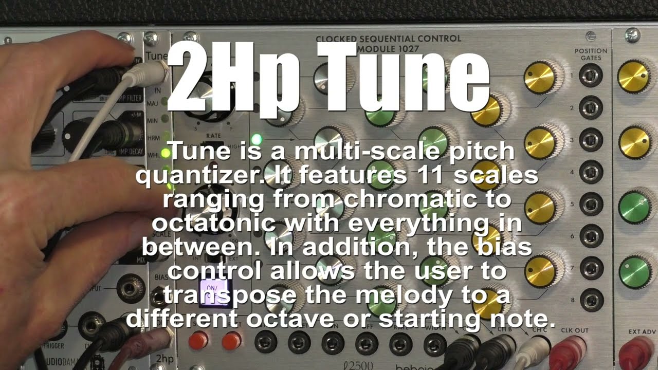 2hp Tune Multi-Scale Pitch Quantizer with Behringer 1027 Clocked