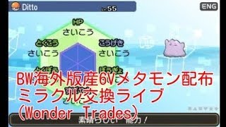 海外産！BW乱数産6V&めざ地メタモン配布！】ポケモンUSUM ミラクル交換
