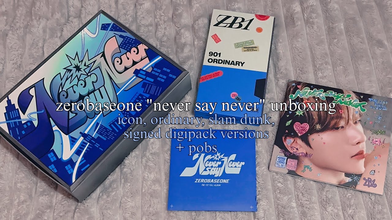 zerobaseone “never say never” unboxing ✧ icon, ordinary, slam
