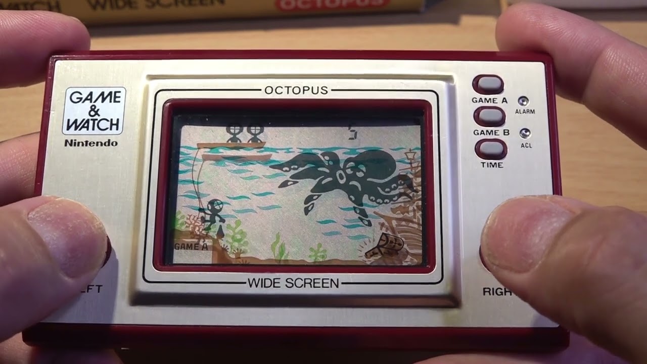 Nintendo Game & Watch | Octopus 1981 | Wide screen OC-22 - YouTube