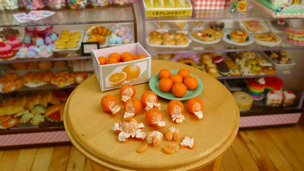 How to make Peeled Oranges (miniature) DIY ミニチュアみかん作り
