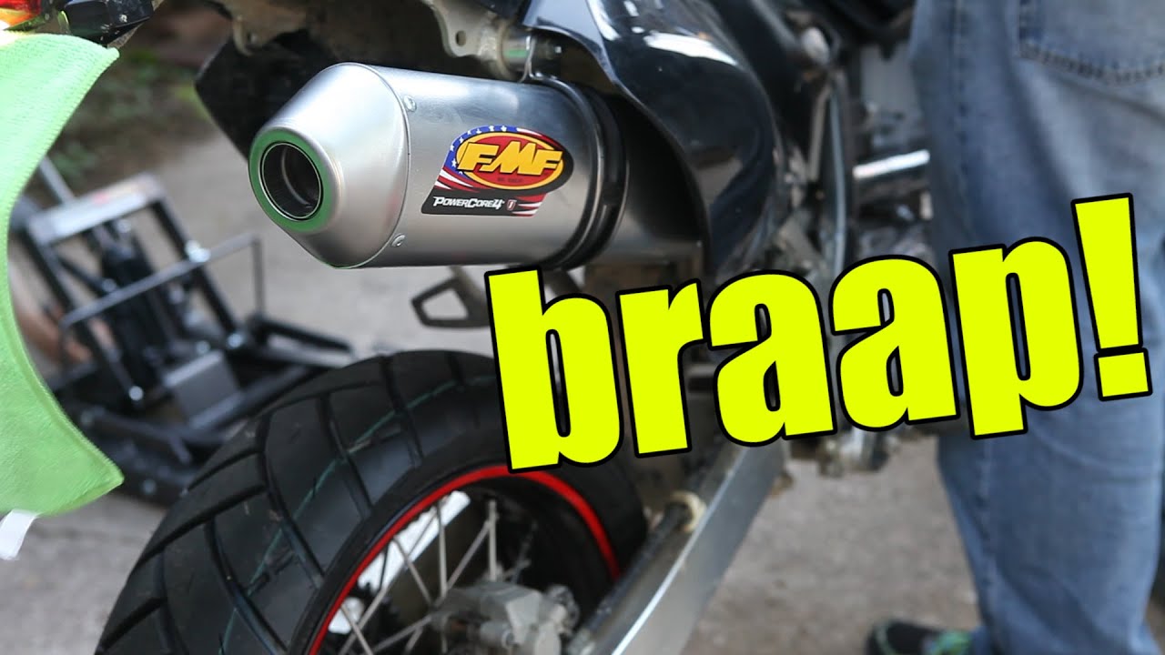 FMF PowerCore 4 Install For DRZ400 - YouTube