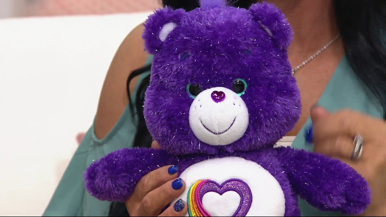 Care Bears 35th Anniversary Rainbow Heart Plush Bear on QVC - YouTube