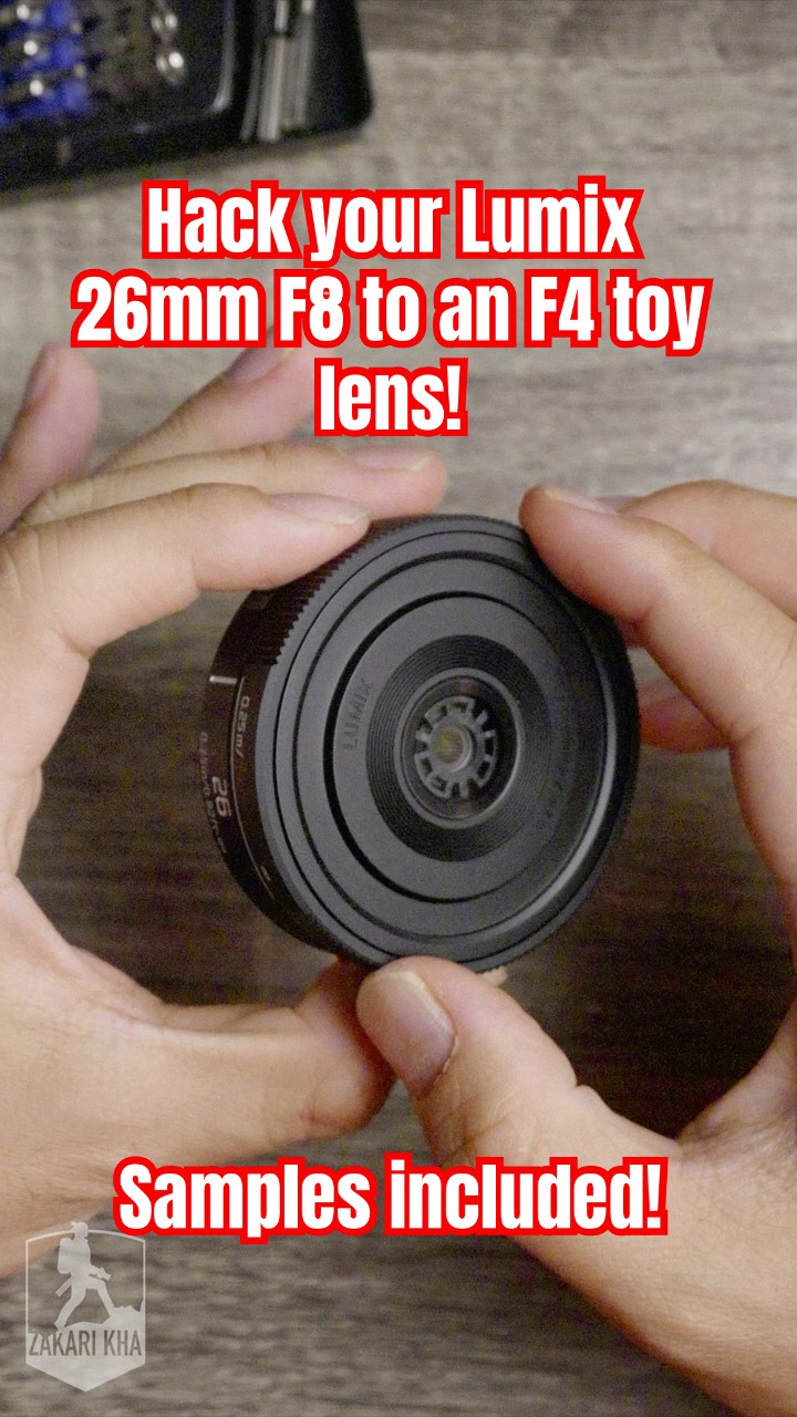 Panasonic Lumix 26mm F8 Pancake Lens HACK to F4 with SAMPLES - YouTube