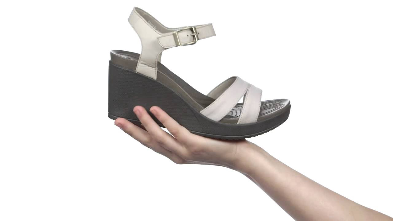 Crocs Leigh II Ankle Strap Wedge szandal - YouTube
