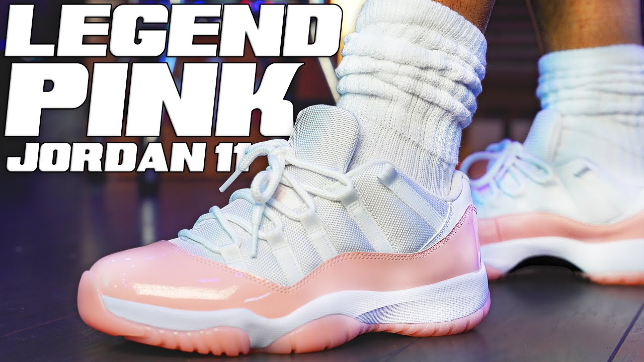 Air Jordan 11 Low Legend Pink Review and On Foot - YouTube