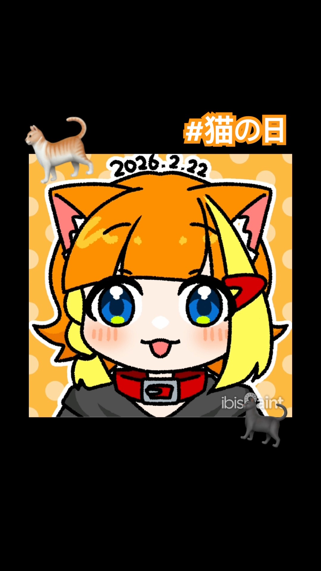 shorts にゃ〜ん #illustration #timelapse #猫の日 - YouTube