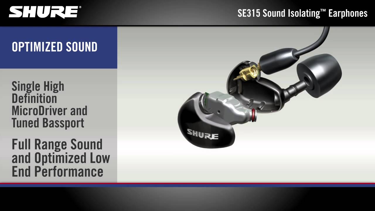 Shure SE315 Sound Isolating Earphones Product Overview - YouTube