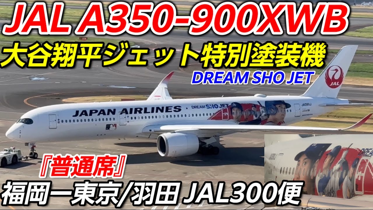 JAL】国内幹線の主力機Airbus A350-900大谷翔平選手をデザインしたJAL