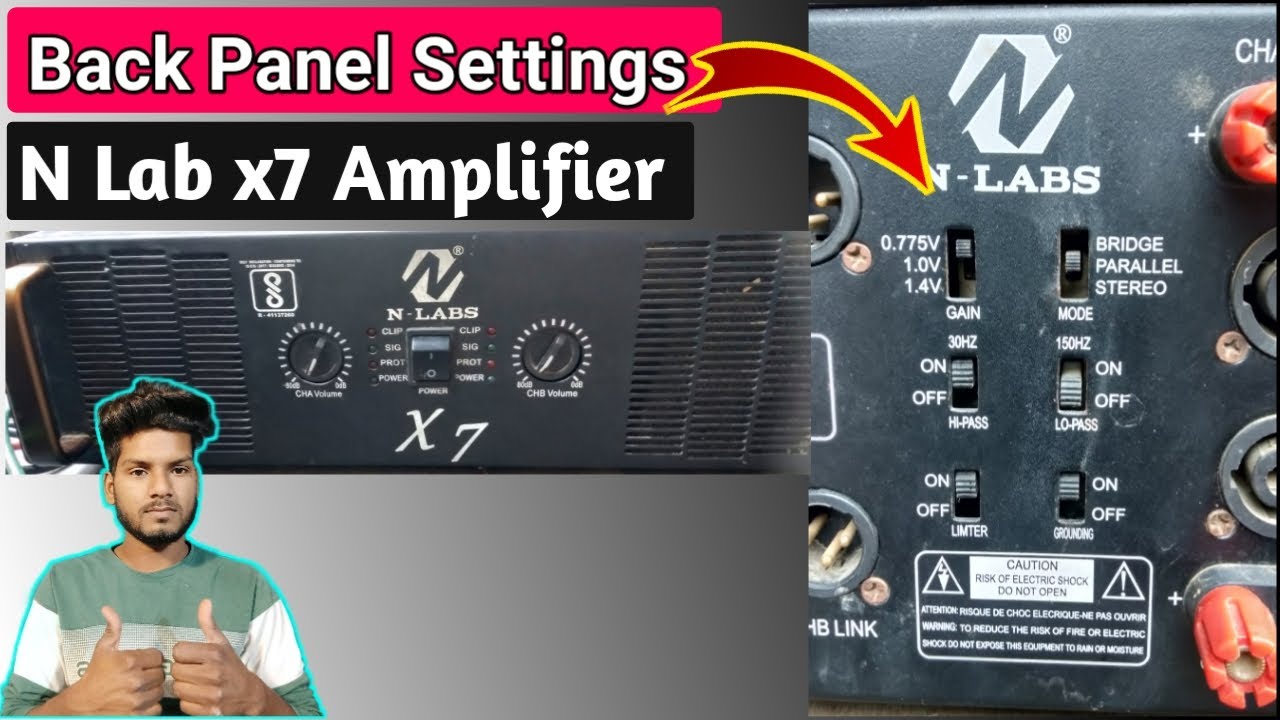 Back Panel Setting | N Lab X7 Amplifier back panel setting | - YouTube