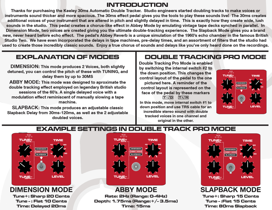 Keeley 30ms Automatic Double Tracker | ChasingGuitars