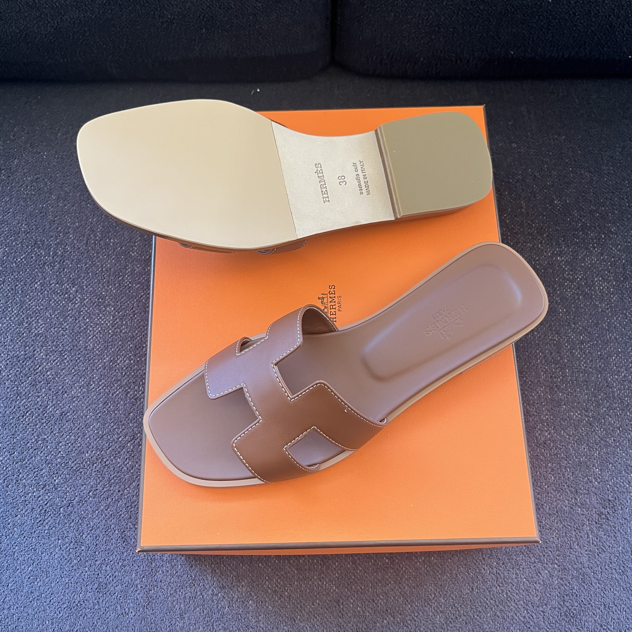 HERMESエルメス サンダル オランの裏張りとカカト補強 | eins-a