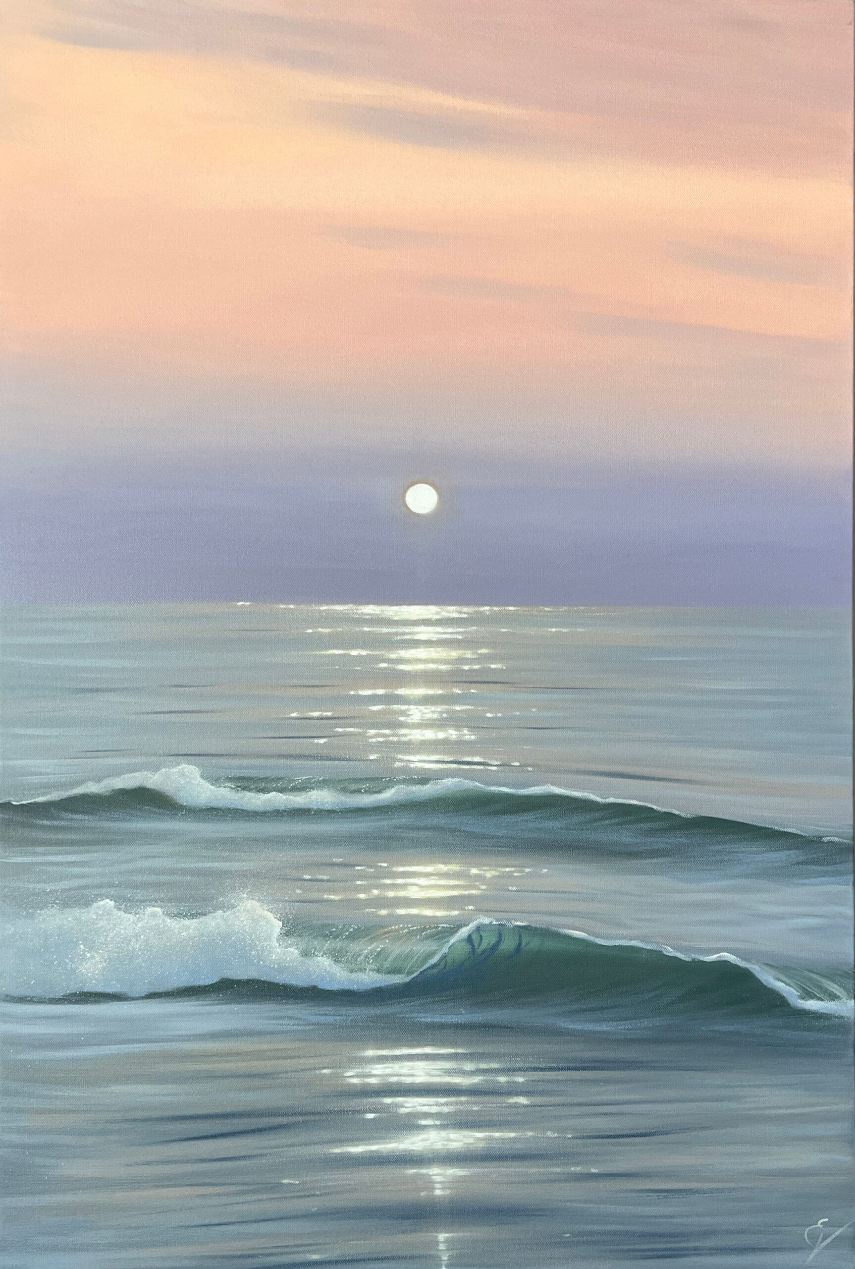 Evening Glow - Original Florida Gulf Coast Sunset Painting 24x36