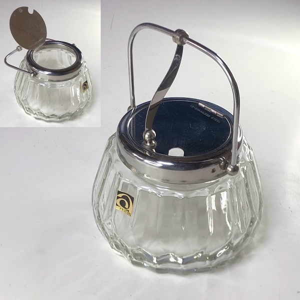 アデリアガラスシュガーポットR8105 : 昭和レトロガラス食器雑貨