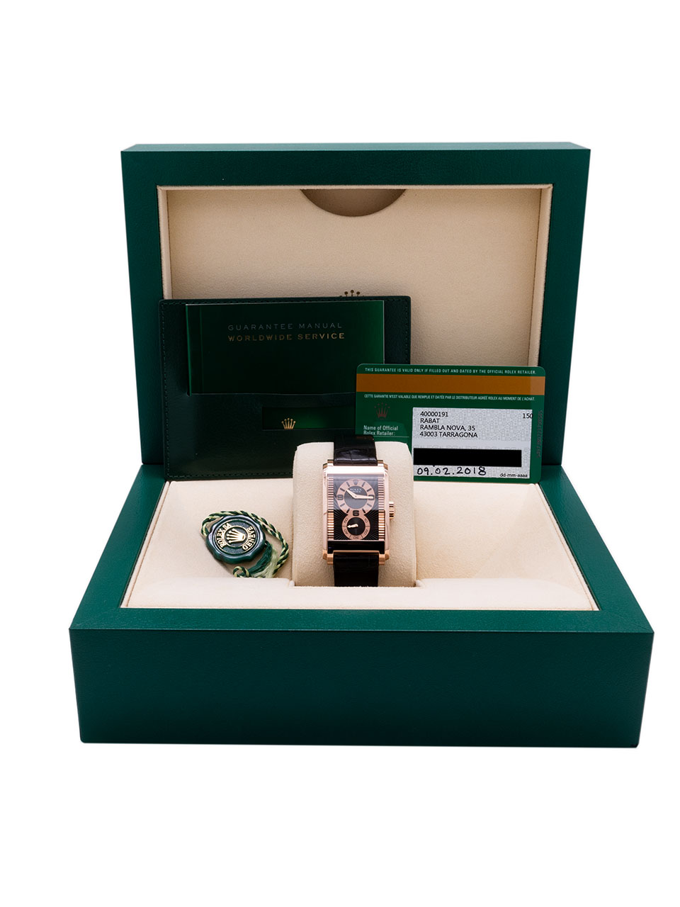 Rolex Cellini Prince ref 5441/9 18K Rose Gold Mint Box & Papers!