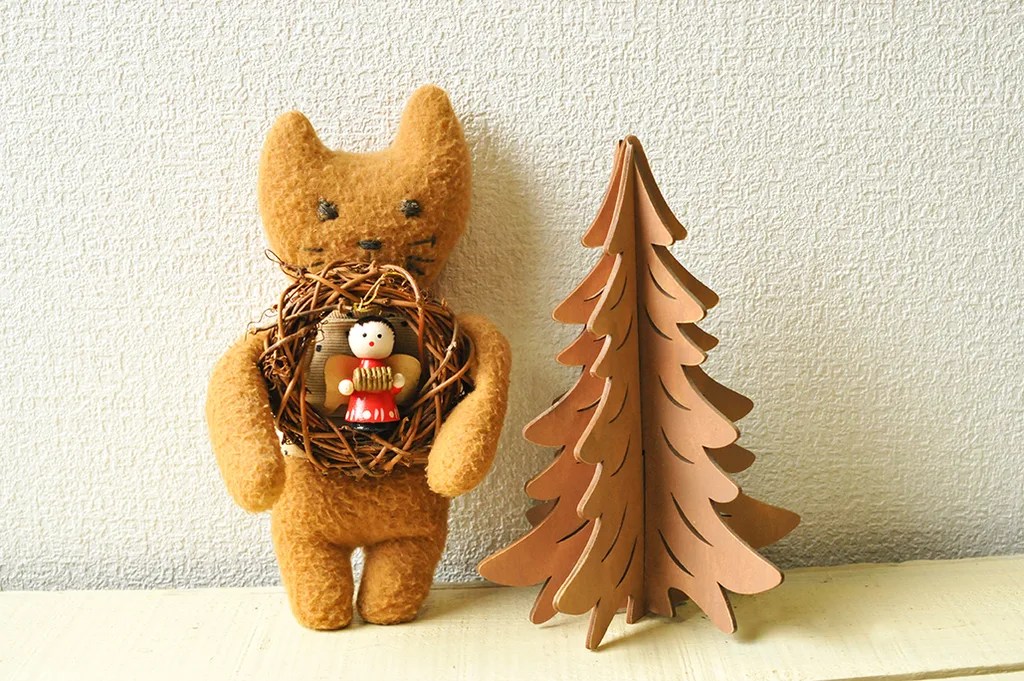 手づくりぬいぐるみ】腕にひっつく！ワイヤー&フリースで作った13年前