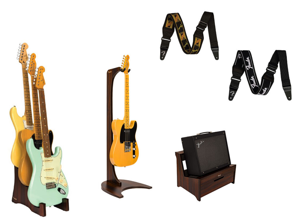 Fenderアクセサリー新製品、ストラップ、木製ギタースタンドなど5種類