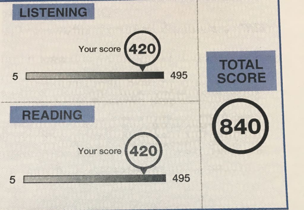 TOEICで840点を取った（英語学習の振り返りと今後について）