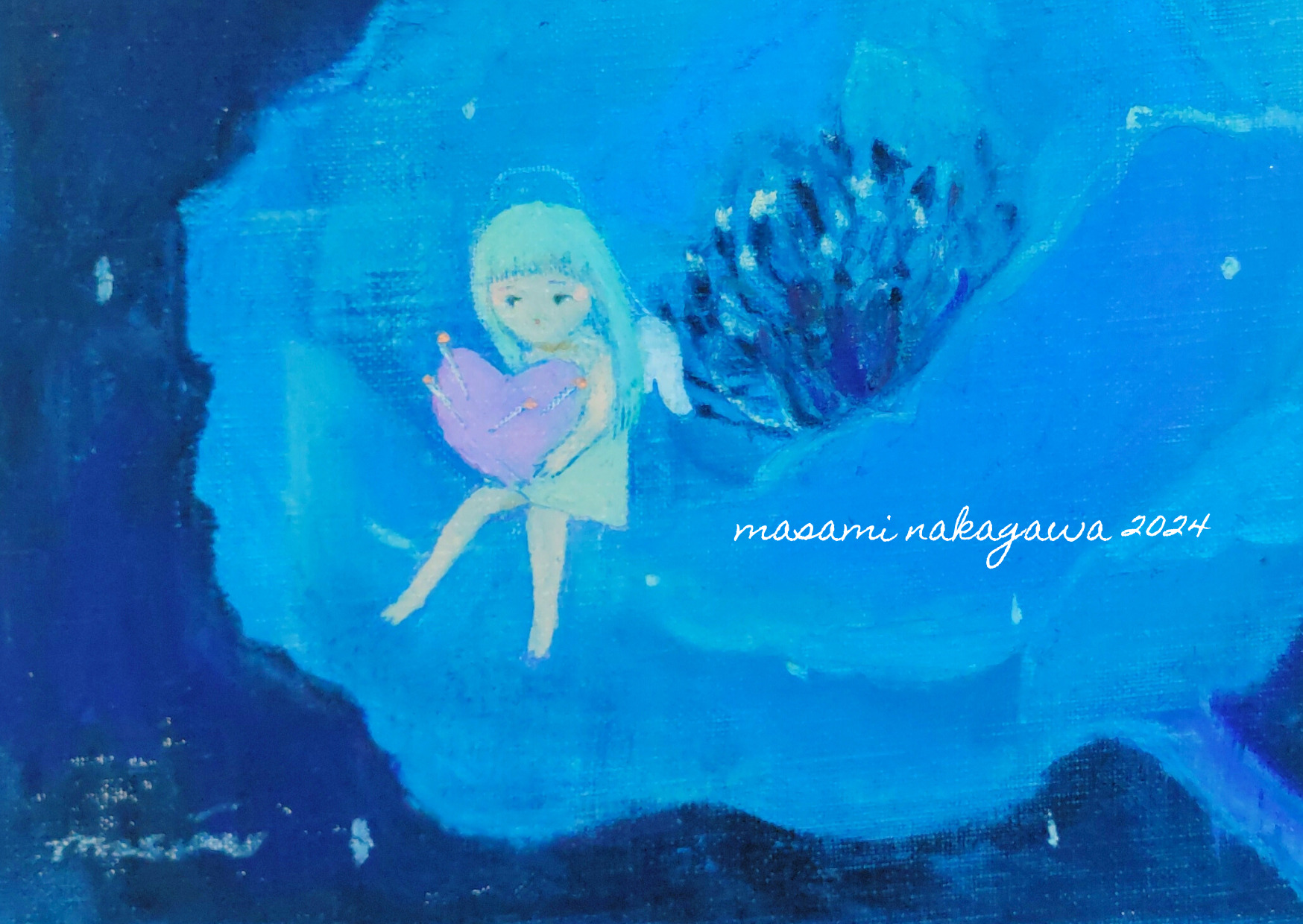 天使画「Blue Angel」作品解説 | 想い伝えるSpi×Art【中川 昌美