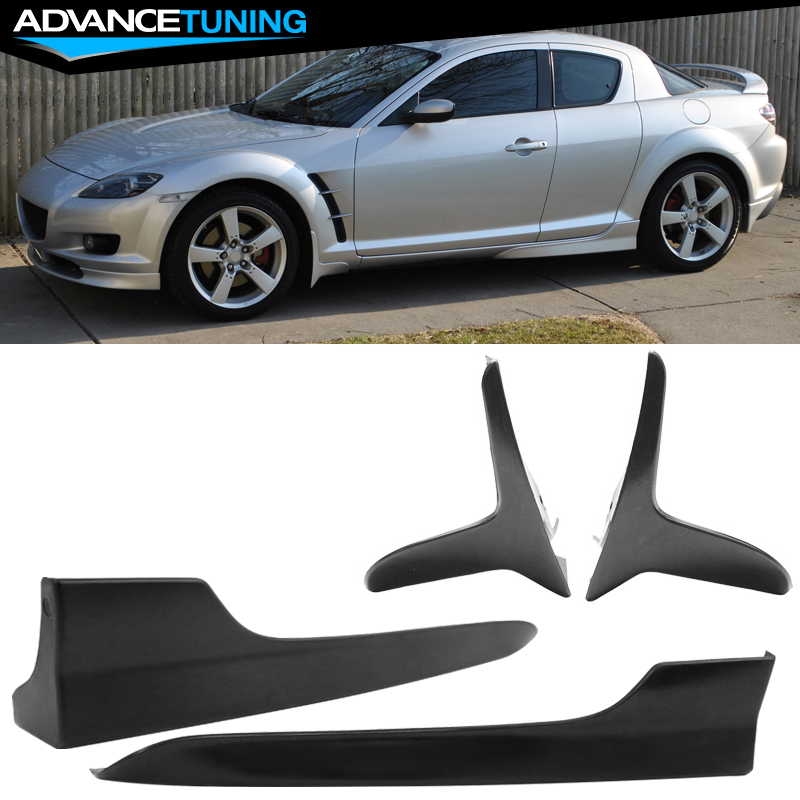 For 04-10 Mazda RX-8 Coupe OE Style Side Skirts Rocker Panel +