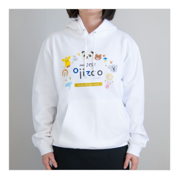 Lサイズ】王子動物園開園記念「オリジナル番組パーカー（ホワイト）」