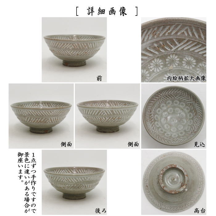 茶器/茶道具 抹茶茶碗】 彫三島 佐久間勝山作（松古窯） – 今屋静香園