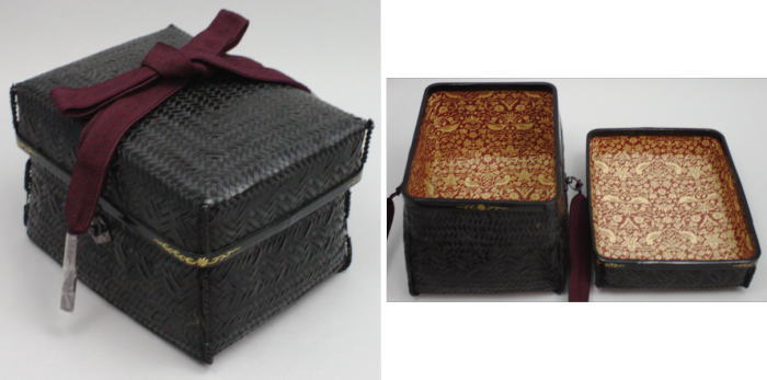 茶器/茶道具 野立籠セット（野点籠セット）】 御所籠（時代籠） 和田菁