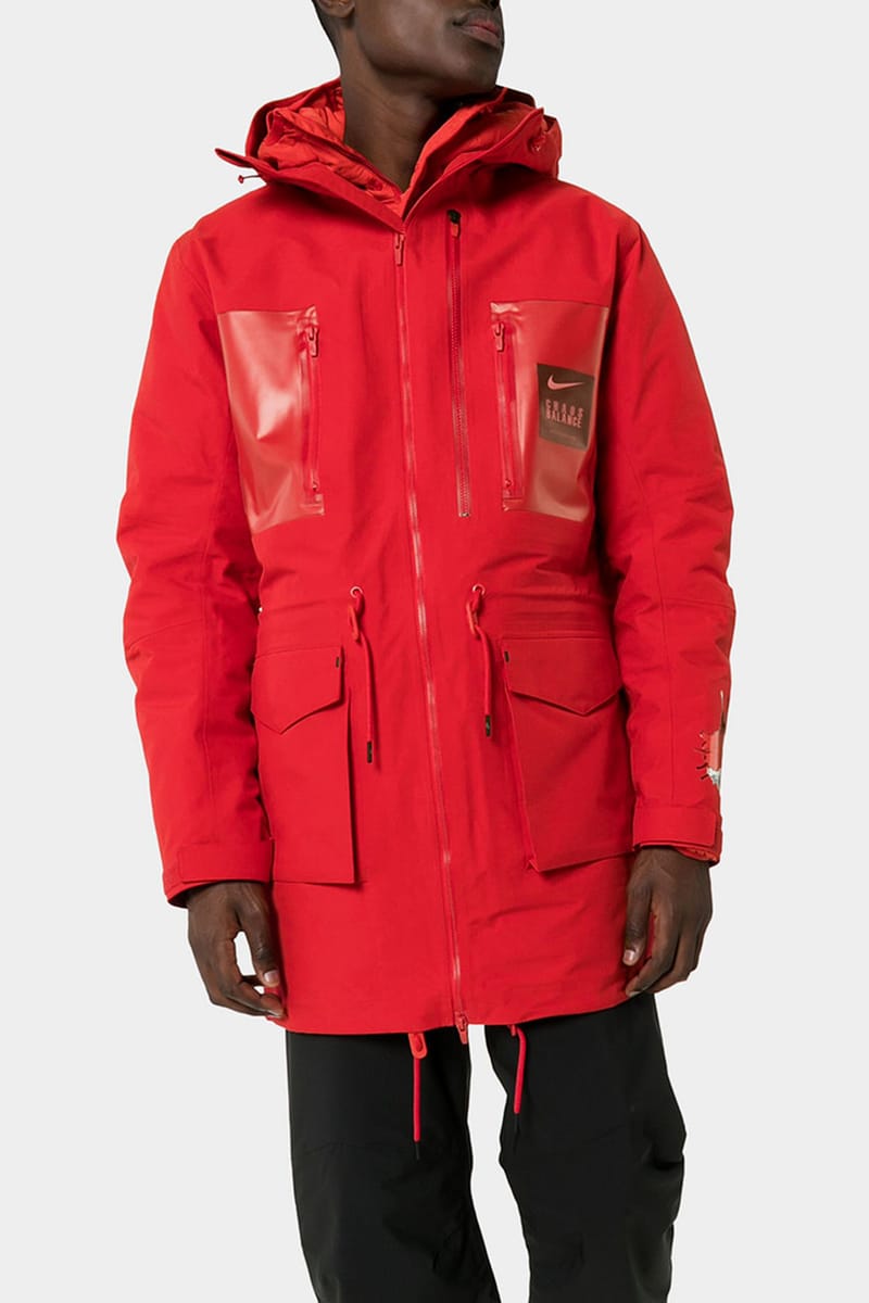 UNDERCOVER x Nike Red Fishtail Logo Print Parka | Hypebeast