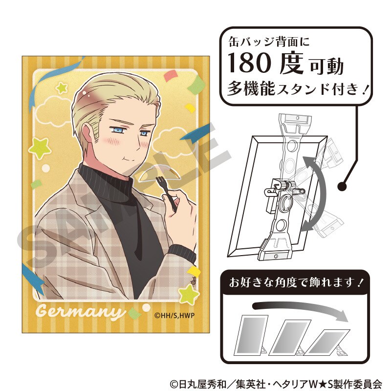 ヘタリア World☆Stars アート缶バッジ フランス 食べ歩き