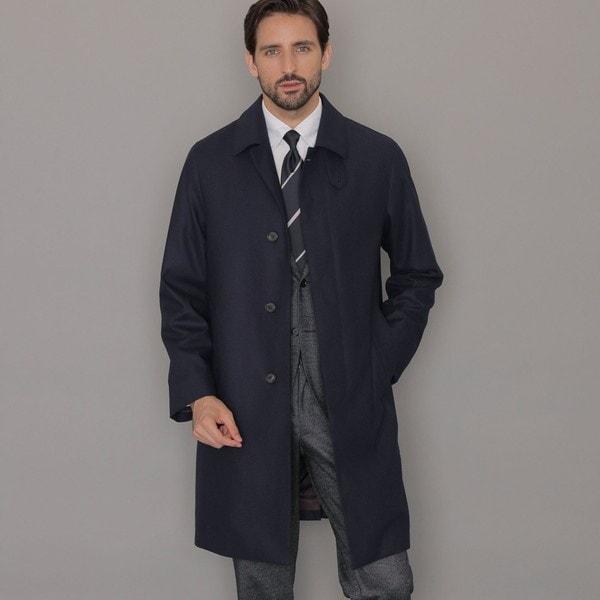 DUNFORD】【Loro Piana Fabric】ウールツイルステンカラーコート