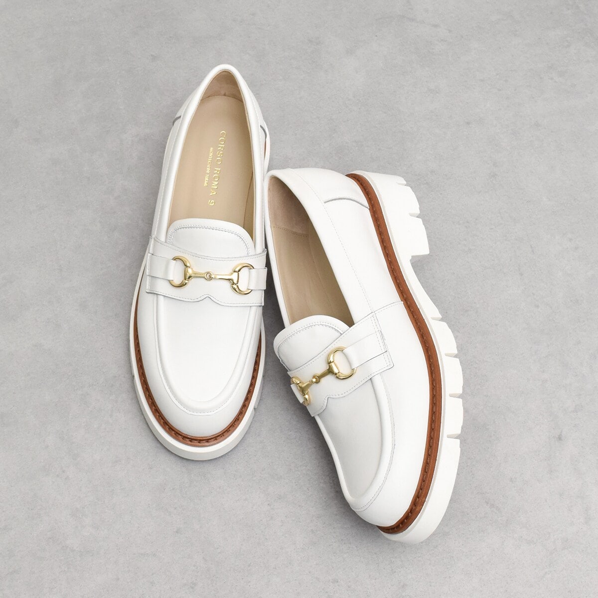 CORSO ROMA 9◇4cmヒール◇トラックソールビットローファー