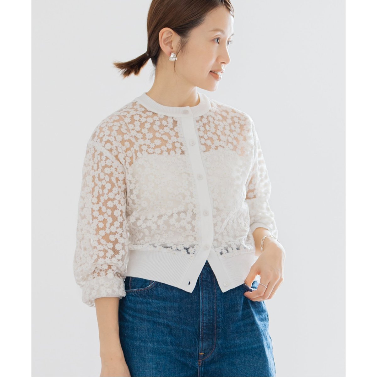 フラワーレースニットカーディガン | イエナ(IENA) | マルイウェブチャネル