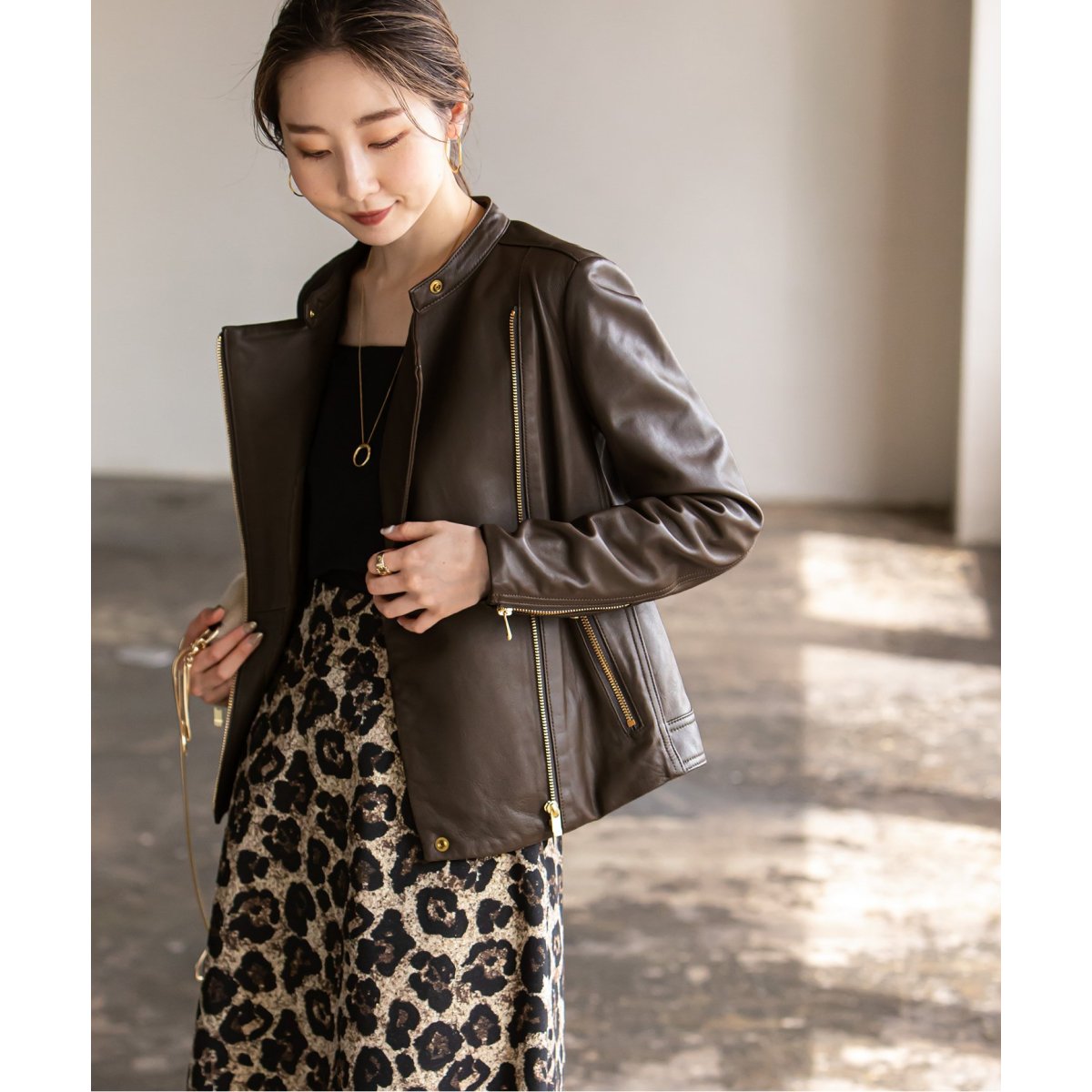 追加5》ソフトラムレザーライダースブルゾン | ノーブル(Noble