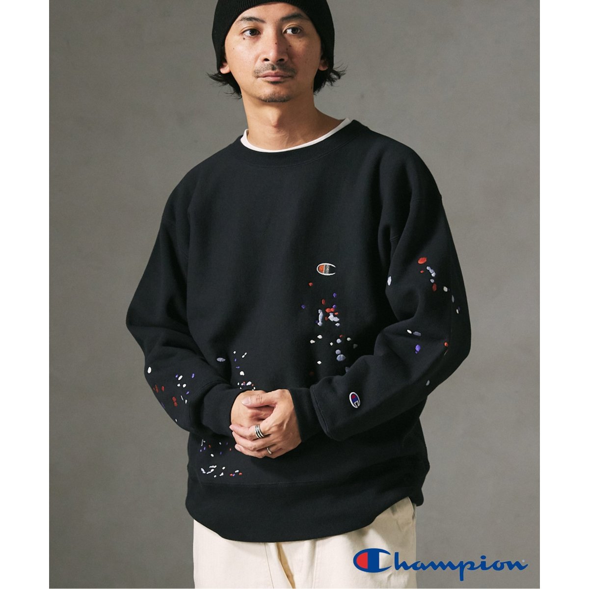 CHAMPION / チャンピオン 別注 R/W 刺繍スプラッシュ スウェット