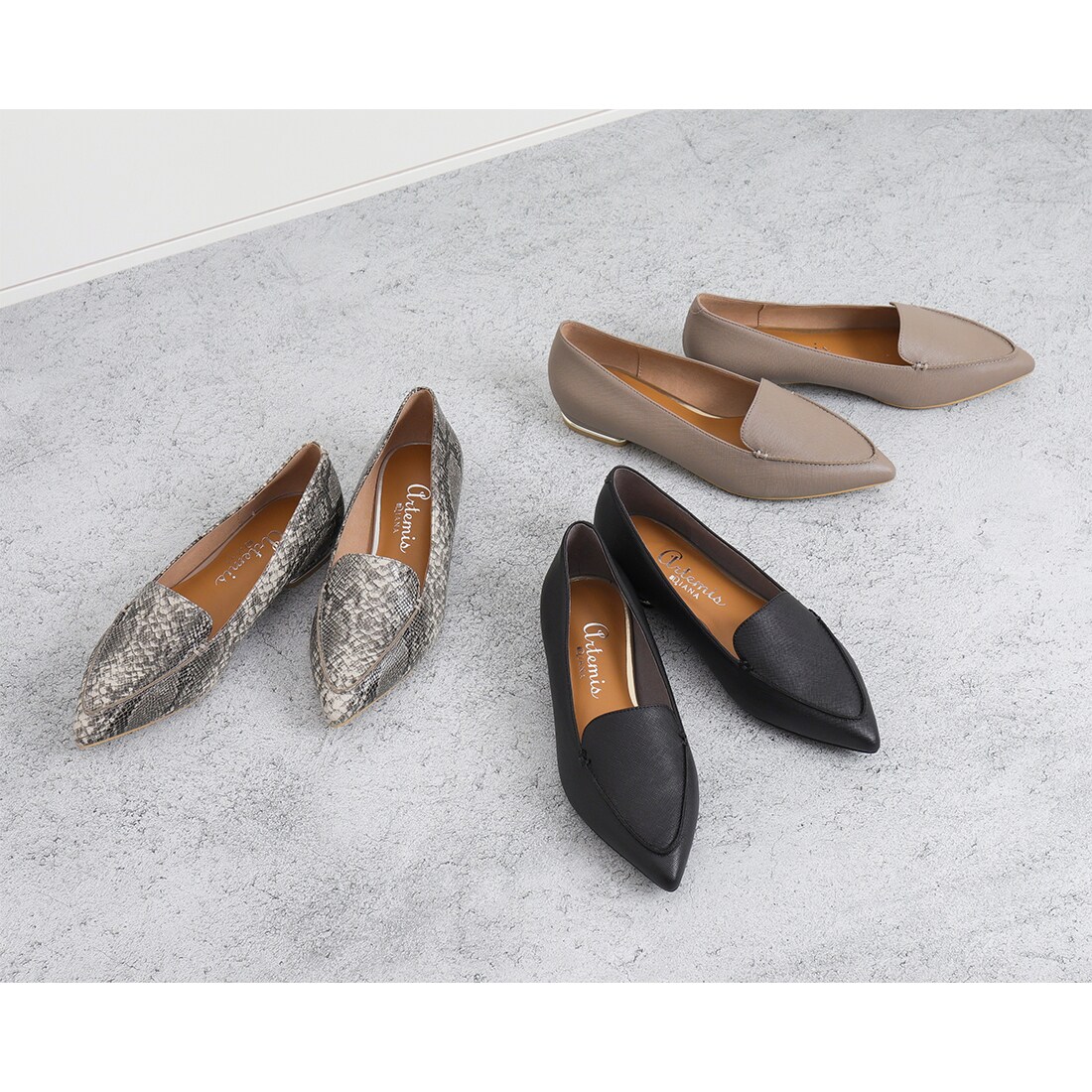 モカフラットシューズ | アルテミス by ダイアナ(artemis by DIANA