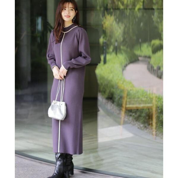 パイピングニットワンピース | プロポーション ボディドレッシング