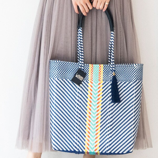 ウーヴン(WOVEN) / メキシコ製 トールサイズ バスケットバッグ