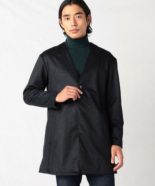 セール】 ウール×カシミヤビーバー加工 はっぴコート （ダッフルコート