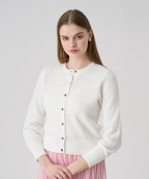 セール】 ネップスムースクルーネックカーディガン （カーディガン