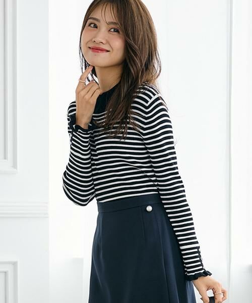 セール】 《大きいサイズ》ハイネックリブプルオーバー《曽田茉莉江