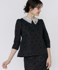 M Maglie le cassetto》ラメスパンコールツイードブラウス （シャツ