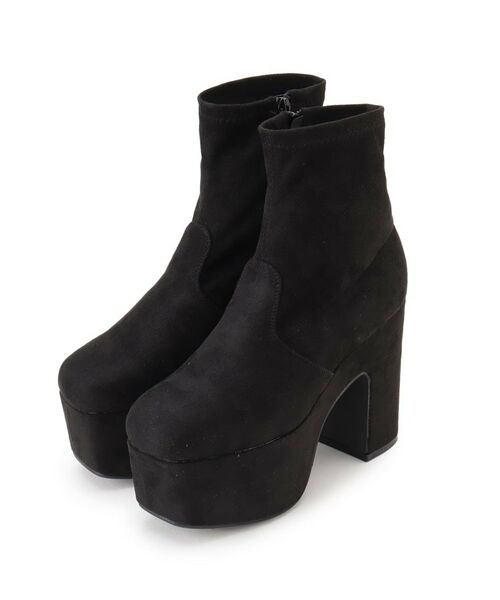 セール】 スクエアトゥ厚底ショートブーツ csT&P （ブーツ（ショート丈