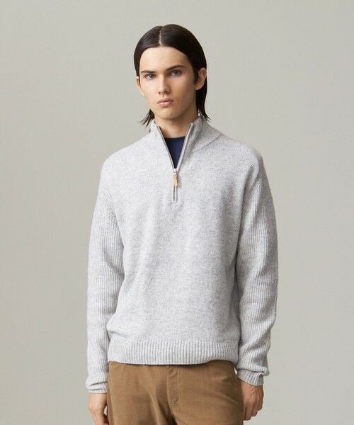 セール】 【Cash Lamb's Wool】ハーフジップニット （ニット・セーター