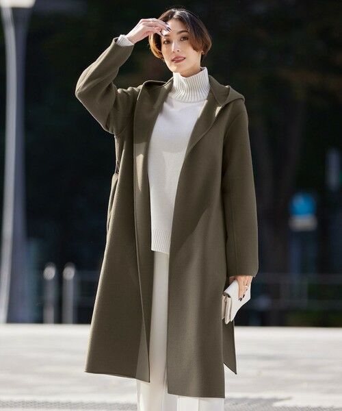 美品 バーバリー ウール フード付き ロゴ コート 大きいサイズ 美品